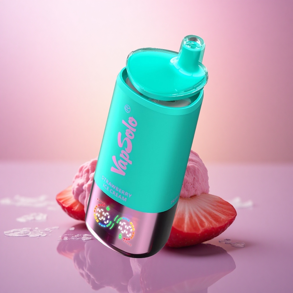 Vapsolo Triple 30000 Puffs Helado de Fresa con 40ml de E-Líquido y Nicotina 20mg/ml