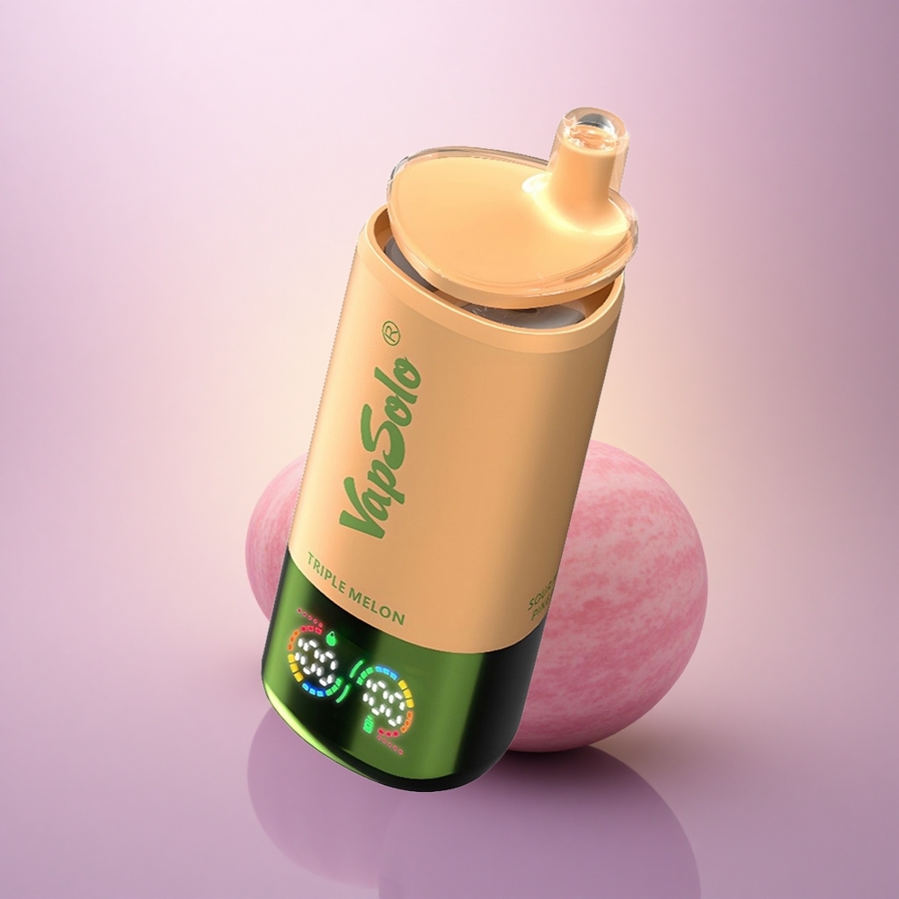 Vapsolo Triple 30000 Puffs Melón Triple con 40ml y Tipo-C