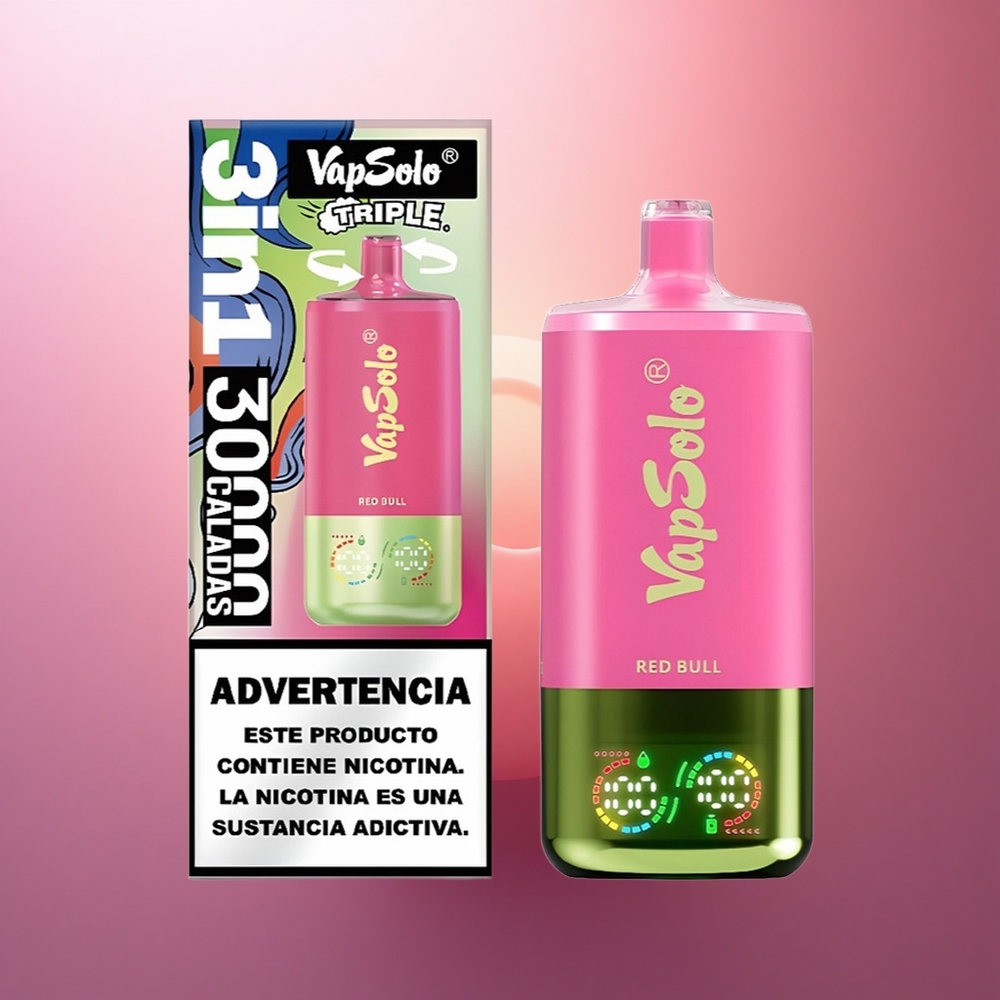 Vapsolo Triple 30000 Puffs Toro Rojo Triple 40ml 20mg Nicotina