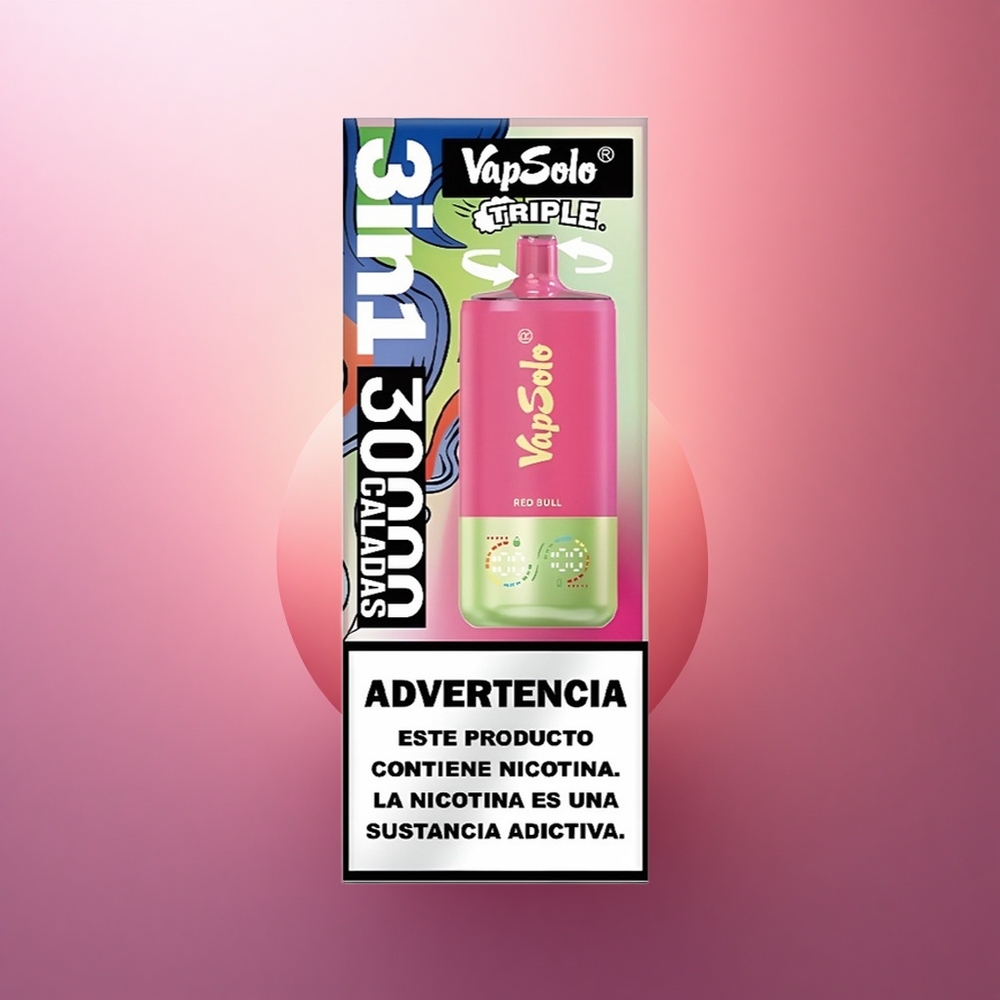 Vapsolo Triple 30000 Puffs Toro Rojo Triple 40ml 20mg Nicotina