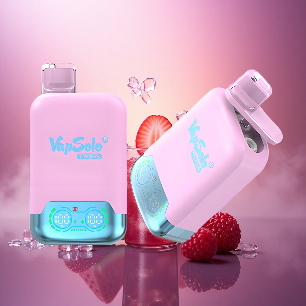 Vapsolo Twins 20000 Puffs Dragon Fruit Fresa & Frambuesa Sandía con 40 ml de Líquido y 20mg/ml de Nicotina