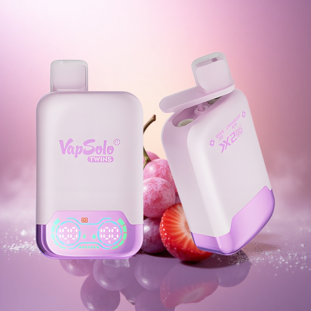 Vapsolo Twins 20000 Puffs Helado de Uva & Fresa Kiwi con 40 ml de líquido y 20mg/ml de nicotina