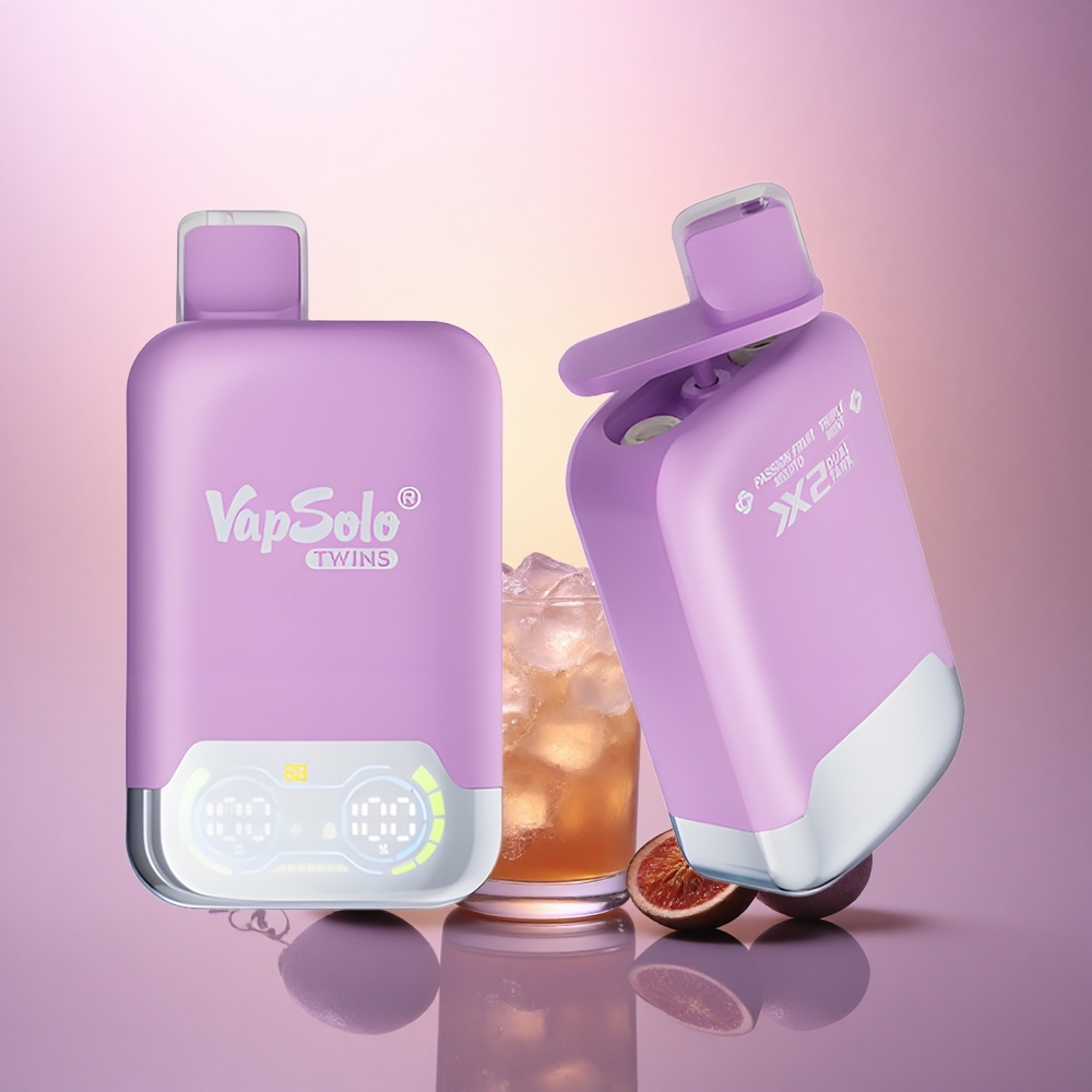 Vapsolo Twins 20000 Puffs Mojito de Maracuyá & Triple Menta con 40ml de Líquido y Nicotina 20mg/ml