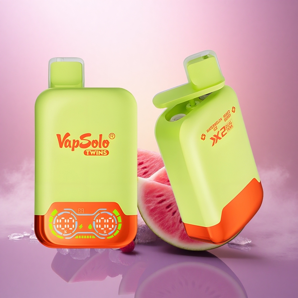 Vapsolo Twins 20000 Puffs Sandía Helada & Frutos Mixtos con 40 ml y Nicotina 20mg/ml