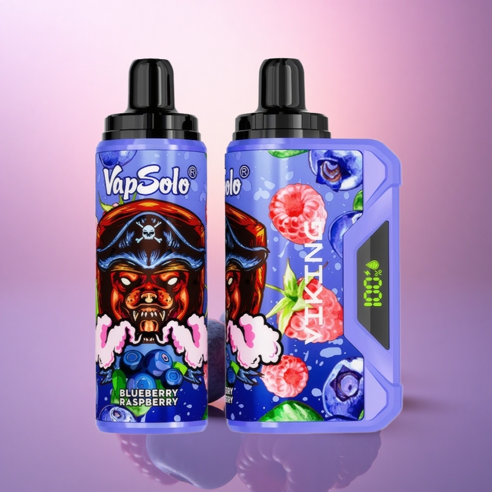 VapSolo VIKING 12000 Puffs Arándano Frambuesa Tipo-C 22ml Nicotina