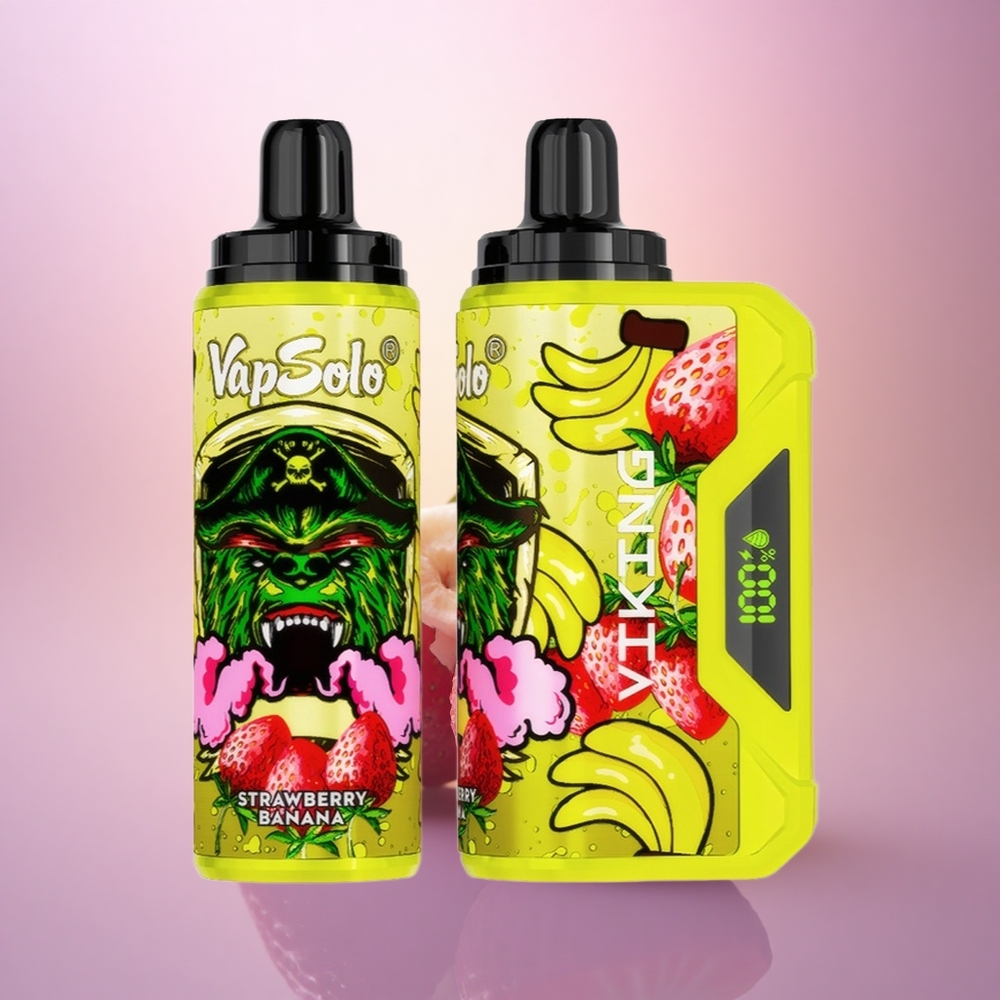 VapSolo VIKING 12000 Puffs Fresa Plátano 22ml Nicotina