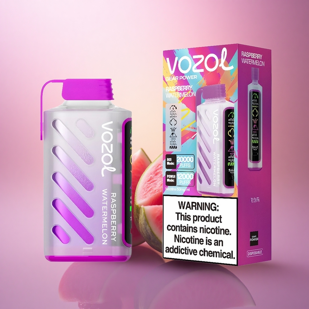 VOZOL Gear Power 20000 Puffs Frambuesa Sandía Dual Mesh 20mL 5% Nicotina