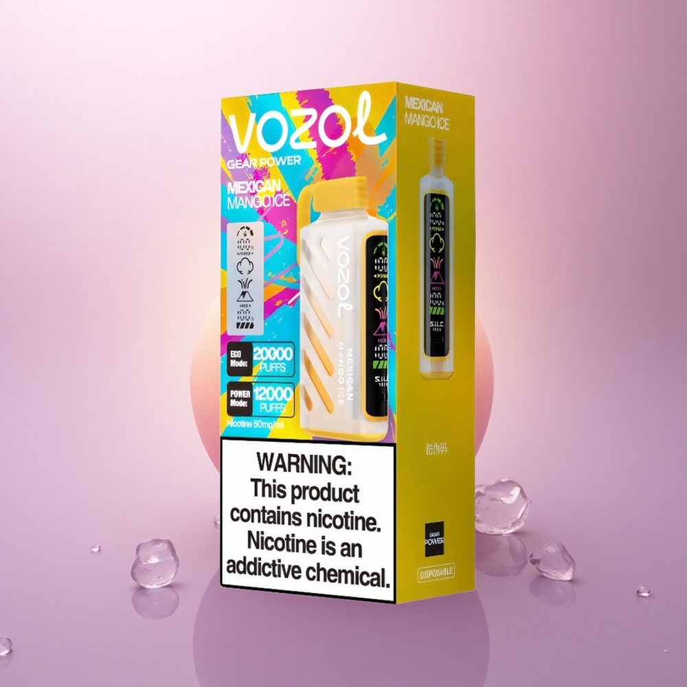 VOZOL Gear Power 20000 Puffs Helado de Mango Mexicano con Dual Mesh y 20mL