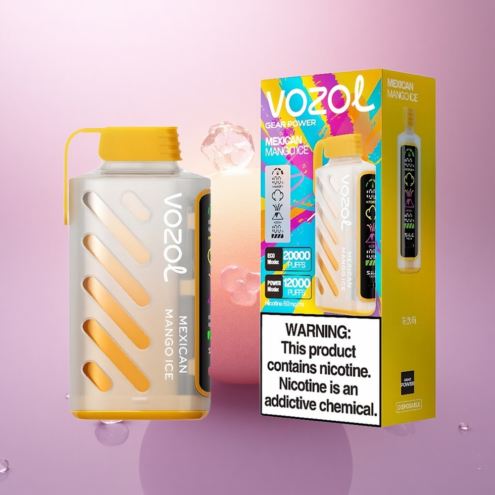 VOZOL Gear Power 20000 Puffs Helado de Mango Mexicano con Dual Mesh y 20mL