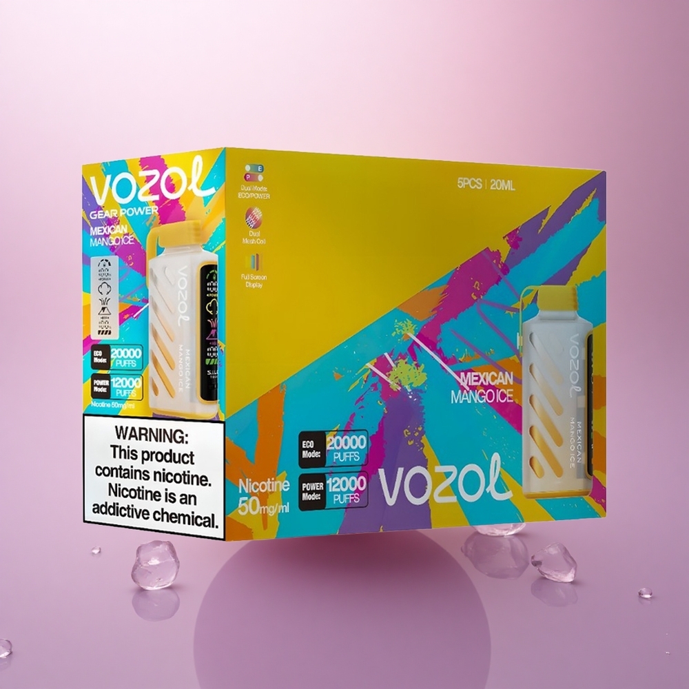 VOZOL Gear Power 20000 Puffs Helado de Mango Mexicano con Dual Mesh y 20mL