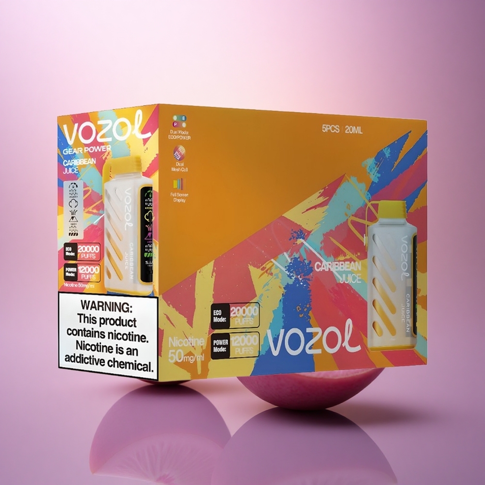 VOZOL Gear Power 20000 Puffs Jugo Caribeño con Dual Mesh Coil y 20mL