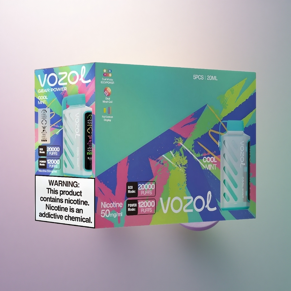 VOZOL Gear Power 20000 Puffs Menta Fresca con 20mL y 5% de Nicotina