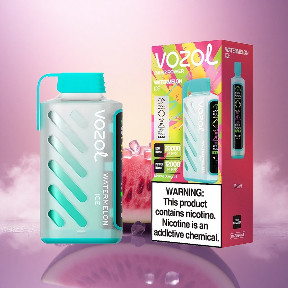 VOZOL Gear Power 20000 Puffs Sandía Hielo con Dual Mesh y 20mL