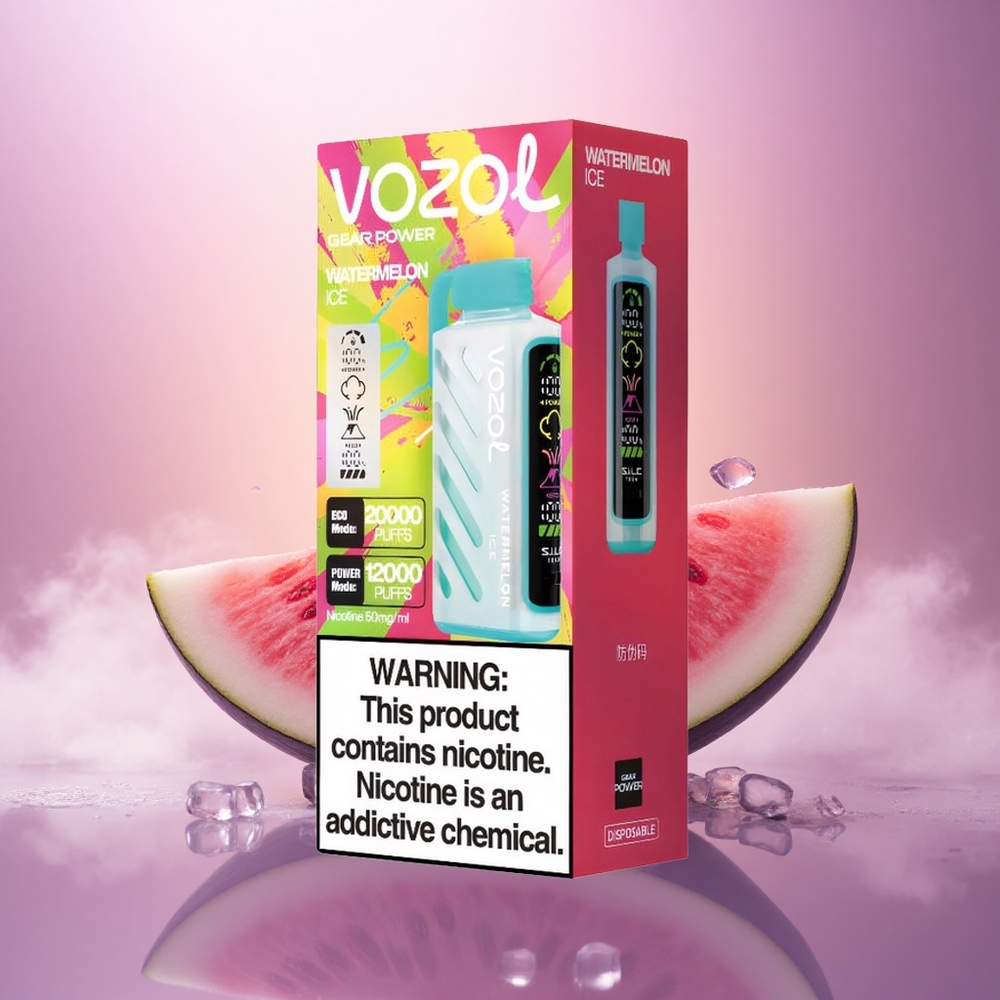 VOZOL Gear Power 20000 Puffs Sandía Hielo con Dual Mesh y 20mL