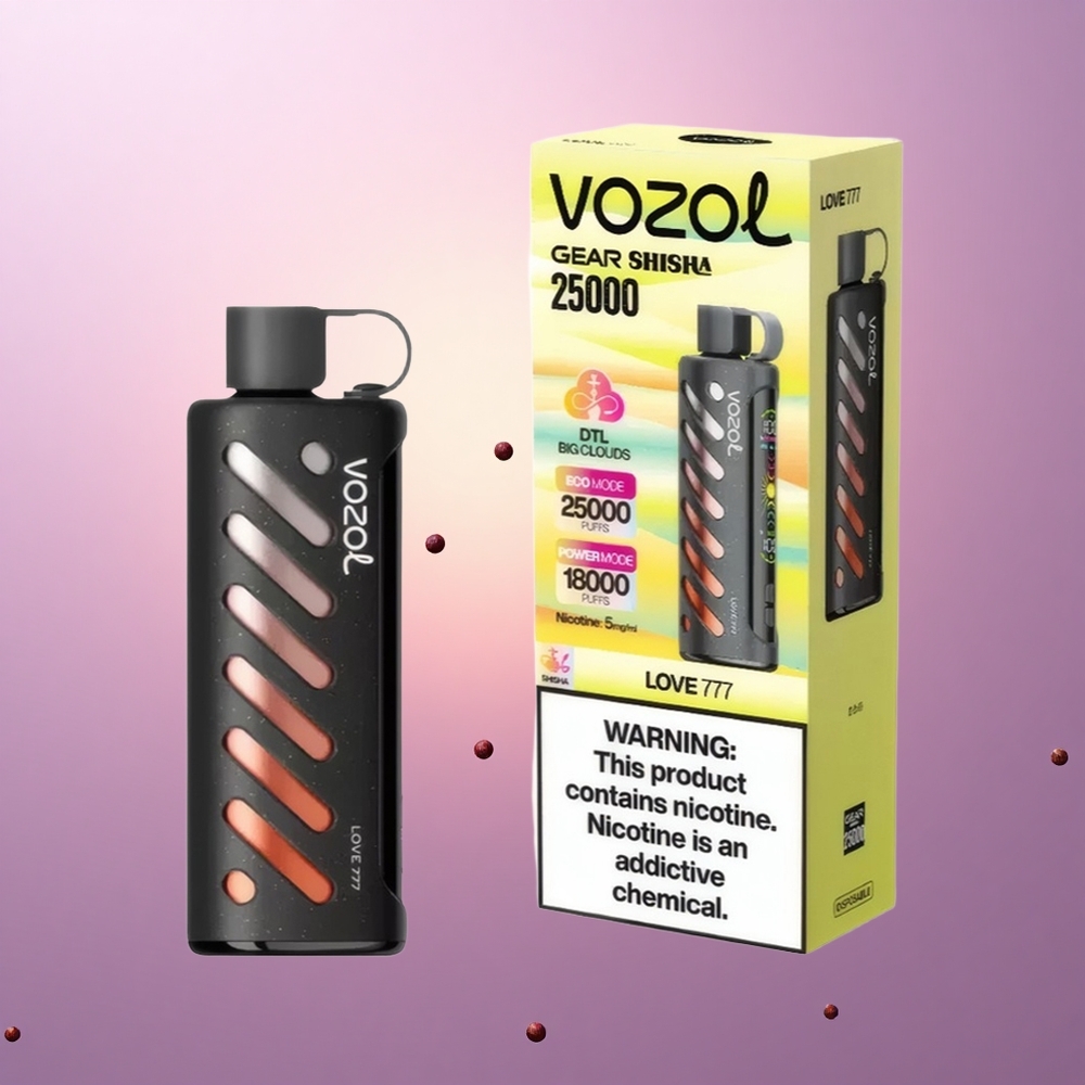VOZOL Gear Shisha 25000 Puffs Amor 777 Dual Modos 1000mAh 5mg Nicotina