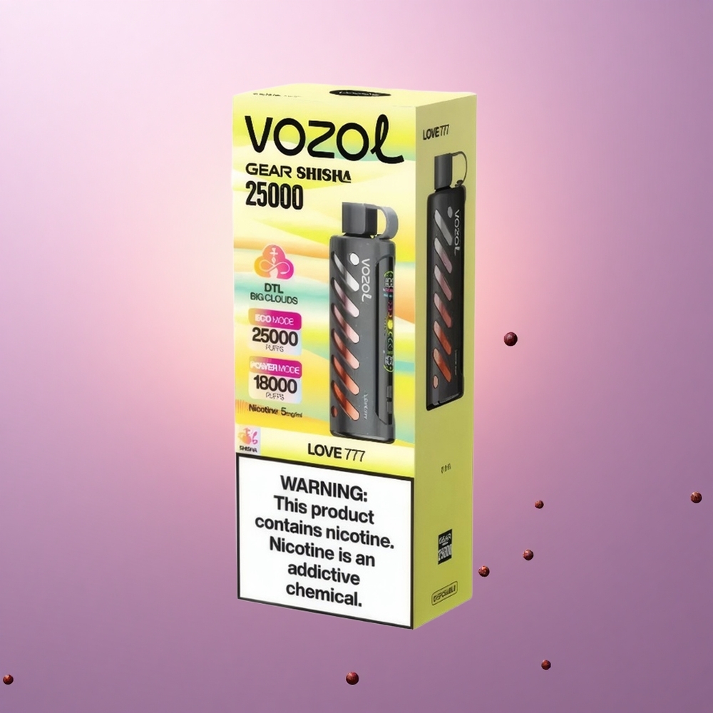 VOZOL Gear Shisha 25000 Puffs Amor 777 Dual Modos 1000mAh 5mg Nicotina