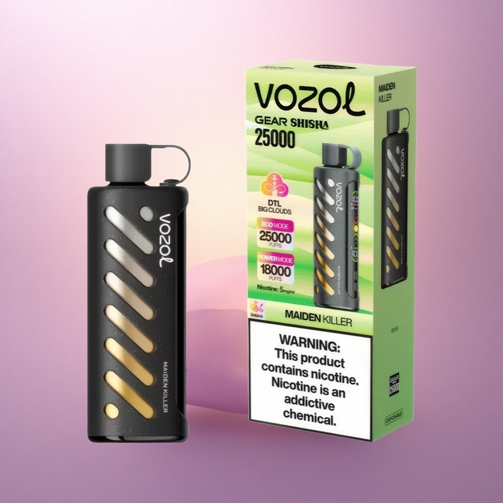 VOZOL Gear Shisha 25000 Puffs Asesino de Doncellas Sabor Delicioso Dual Mesh 1000mAh