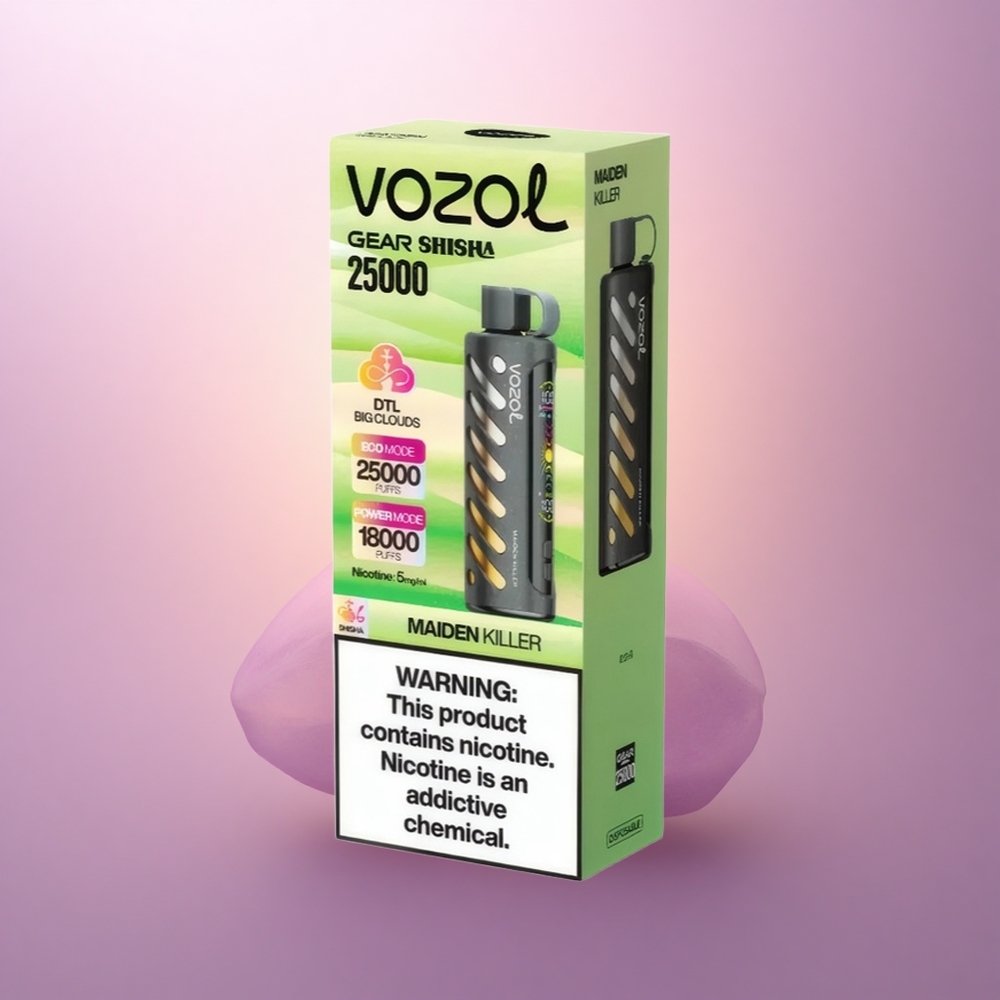 VOZOL Gear Shisha 25000 Puffs Asesino de Doncellas Sabor Delicioso Dual Mesh 1000mAh
