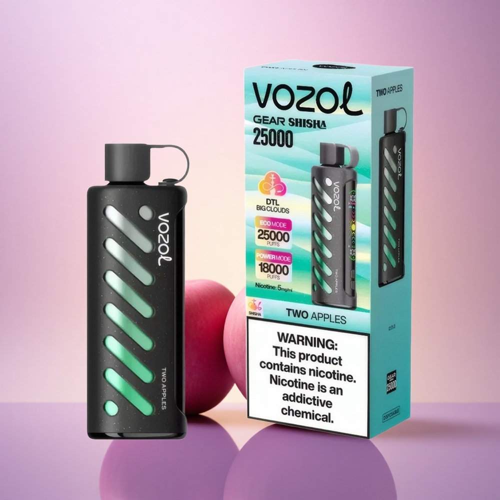 VOZOL Gear Shisha 25000 Puffs Dos Manzanas con 5mg/ml de Nicotina y 1000mAh