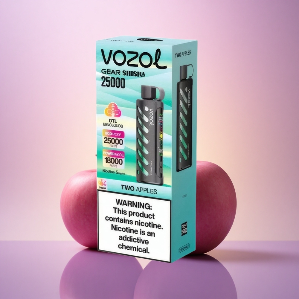 VOZOL Gear Shisha 25000 Puffs Dos Manzanas con 5mg/ml de Nicotina y 1000mAh