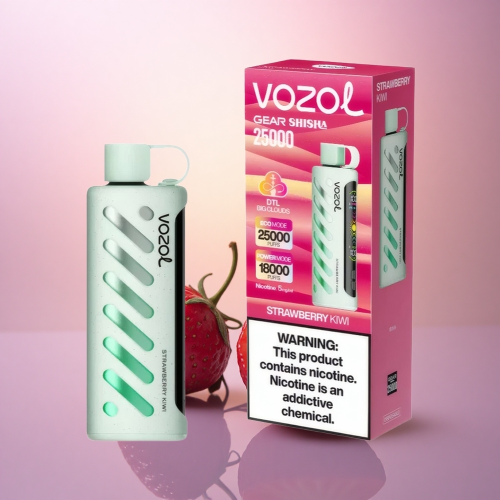 VOZOL Gear Shisha 25000 Puffs Fresa Kiwi Doble Malla 1000mAh