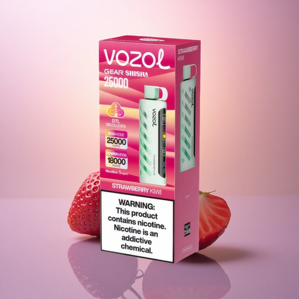 VOZOL Gear Shisha 25000 Puffs Fresa Kiwi Doble Malla 1000mAh