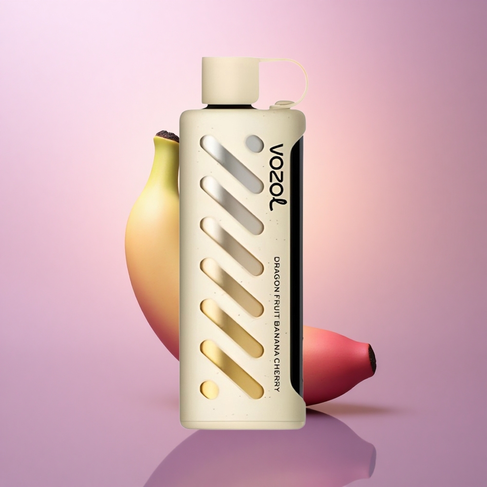 VOZOL Gear Shisha 25000 Puffs Fruta del Dragón Plátano Cereza 5mg Nicotina 1000mAh Dual Mesh