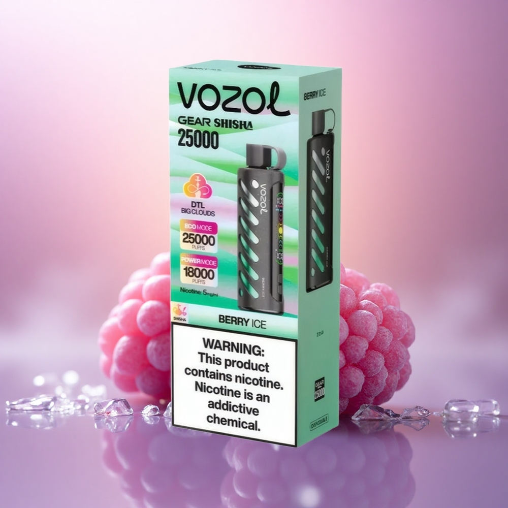 VOZOL Gear Shisha 25000 Puffs Helado de Baya con 5mg de Nicotina y 1000mAh
