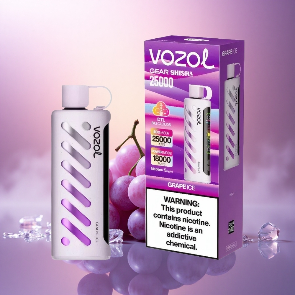 VOZOL Gear Shisha 25000 Puffs Helado de Uva con 5mg/ml de Nicotina y 1000mAh