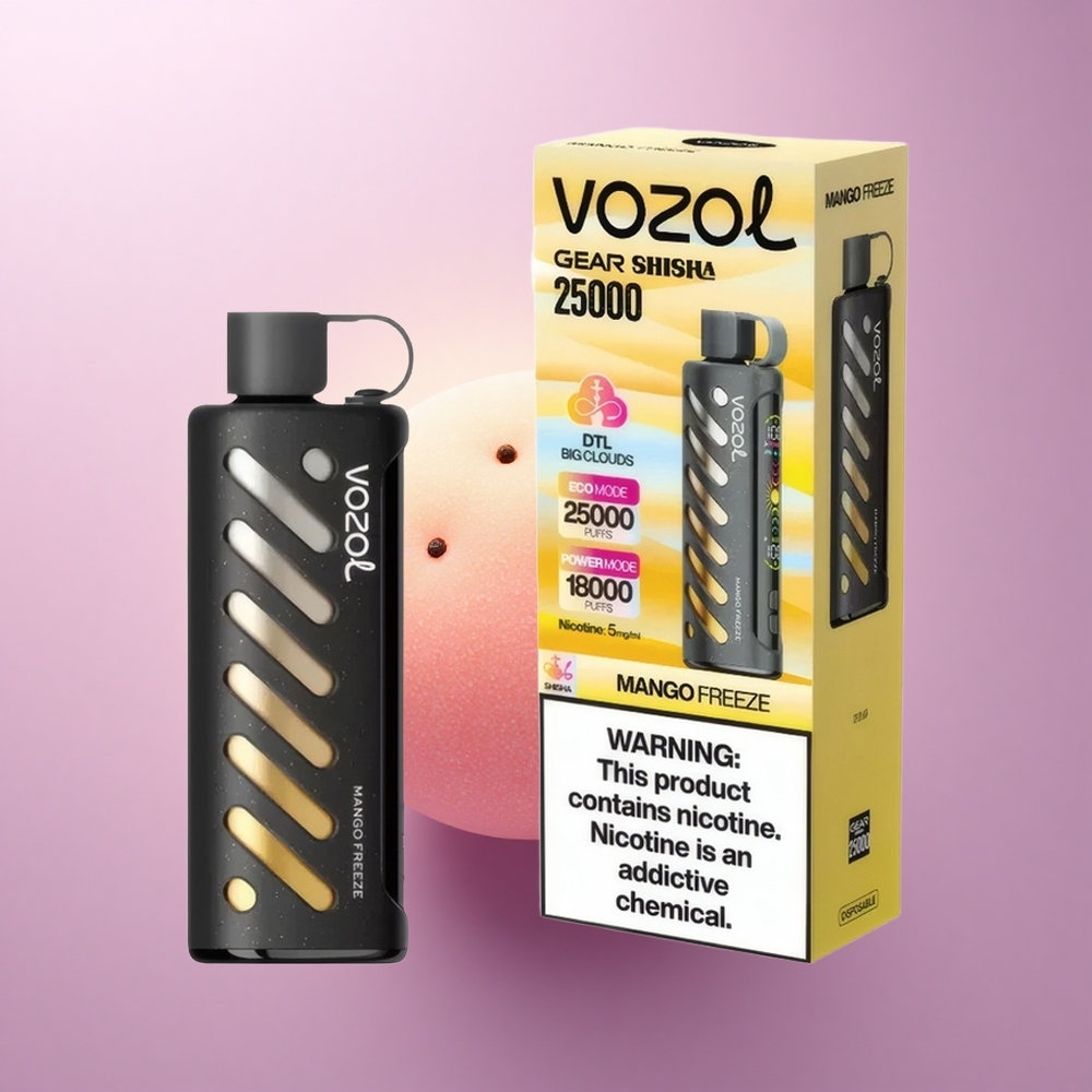VOZOL Gear Shisha 25000 Puffs Mango Congelado con 5mg/ml de Nicotina y 1000mAh