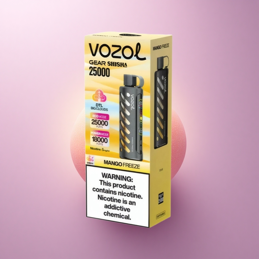 VOZOL Gear Shisha 25000 Puffs Mango Congelado con 5mg/ml de Nicotina y 1000mAh