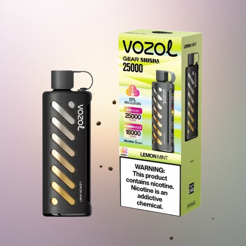 VOZOL Gear Shisha 25000 Puffs Menta Limón con 5mg/ml de Nicotina y 1000mAh