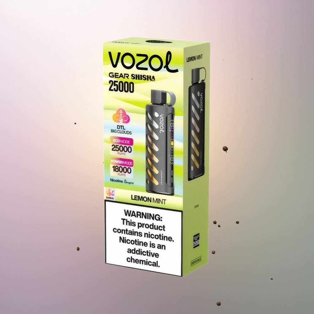 VOZOL Gear Shisha 25000 Puffs Menta Limón con 5mg/ml de Nicotina y 1000mAh