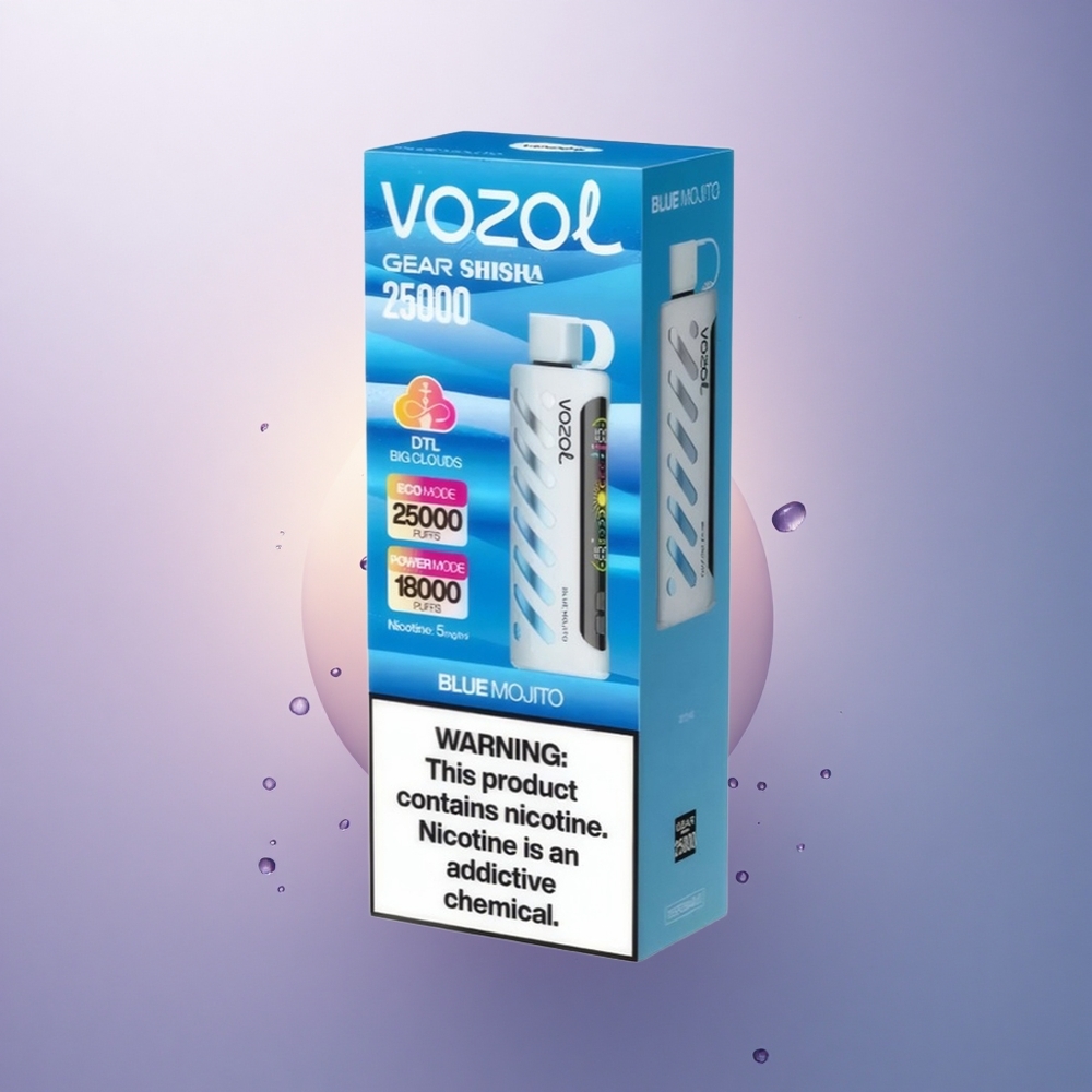 VOZOL Gear Shisha 25000 Puffs Mojito Azul Dual Mesh 1000mAh