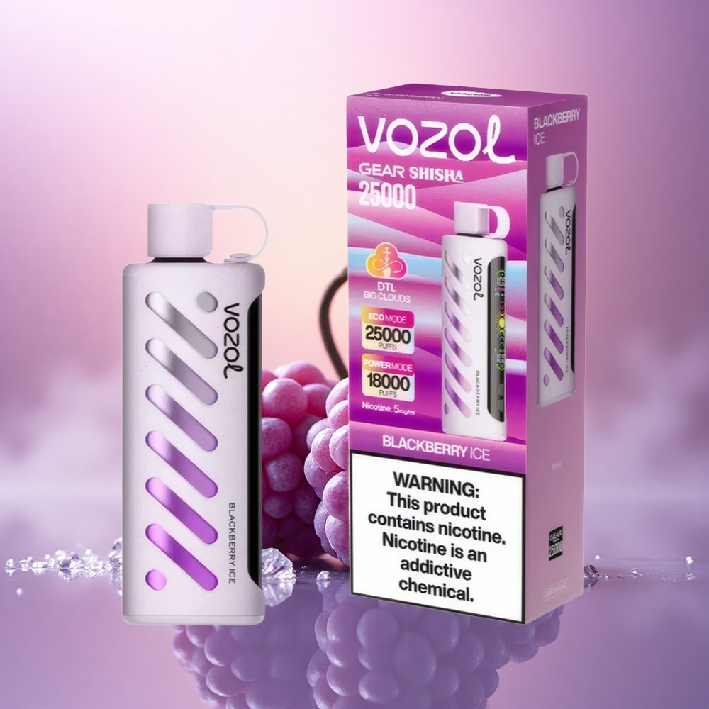 VOZOL Gear Shisha 25000 Puffs Mora Helada con 5mg de Nicotina y 1000mAh