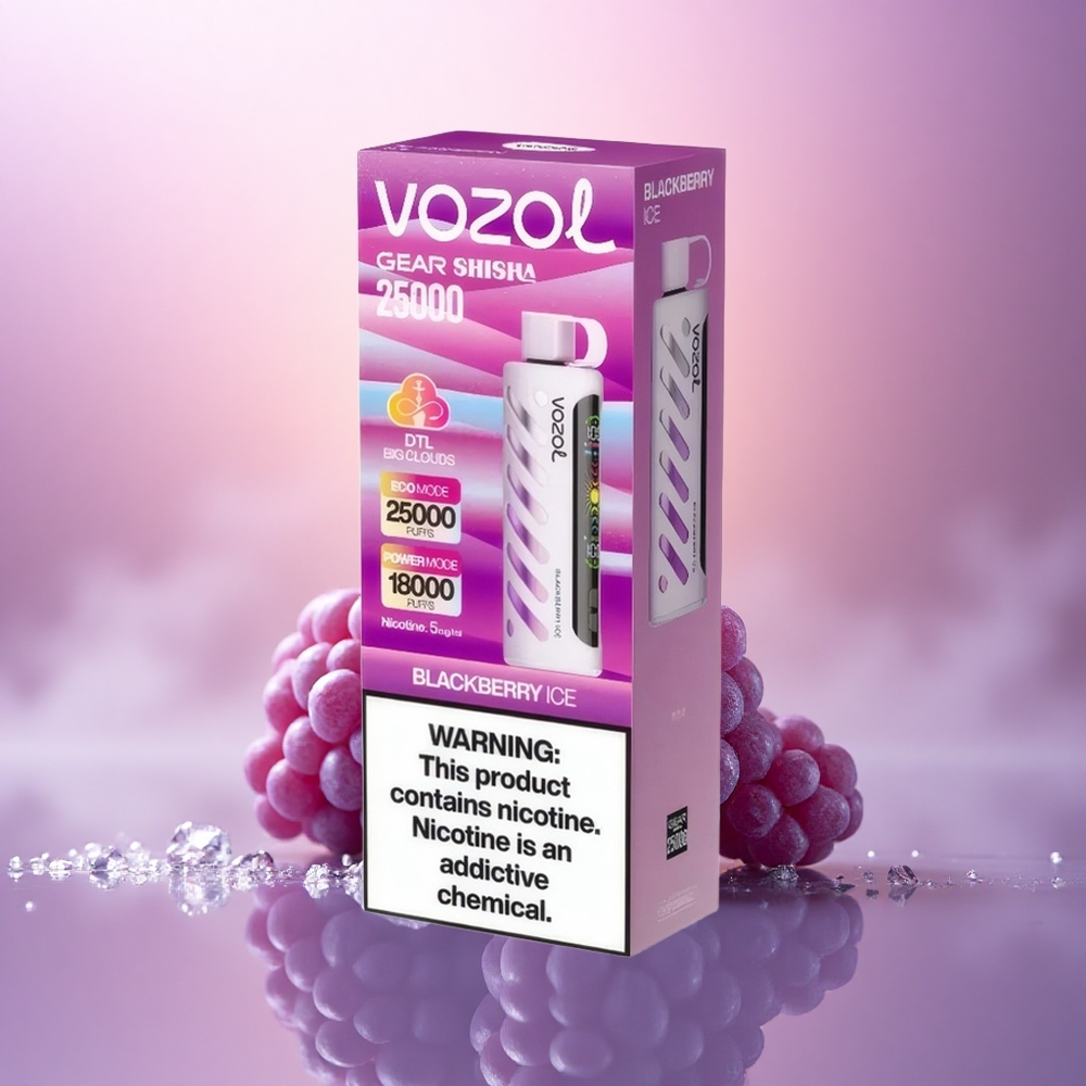VOZOL Gear Shisha 25000 Puffs Mora Helada con 5mg de Nicotina y 1000mAh