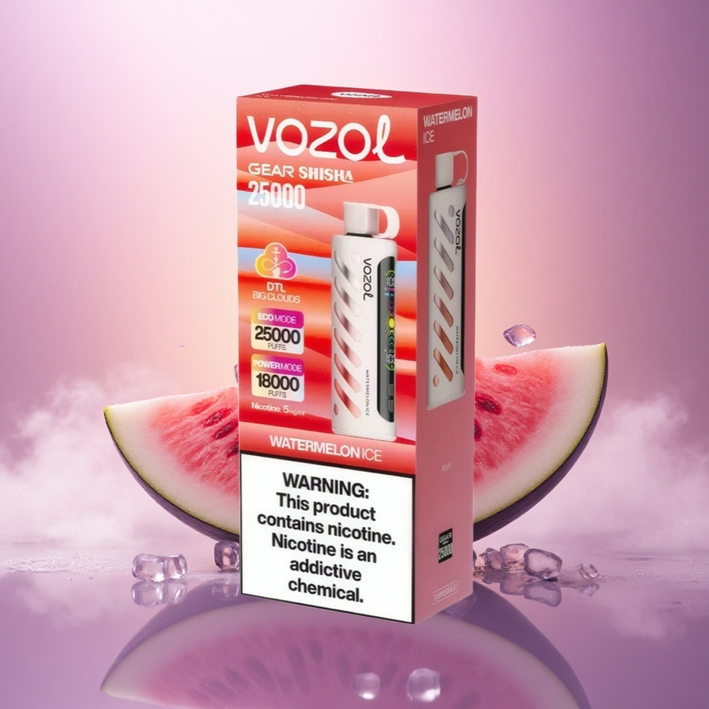 VOZOL Gear Shisha 25000 Puffs Sandía Hielo con 5mg/ml de nicotina y 1000mAh