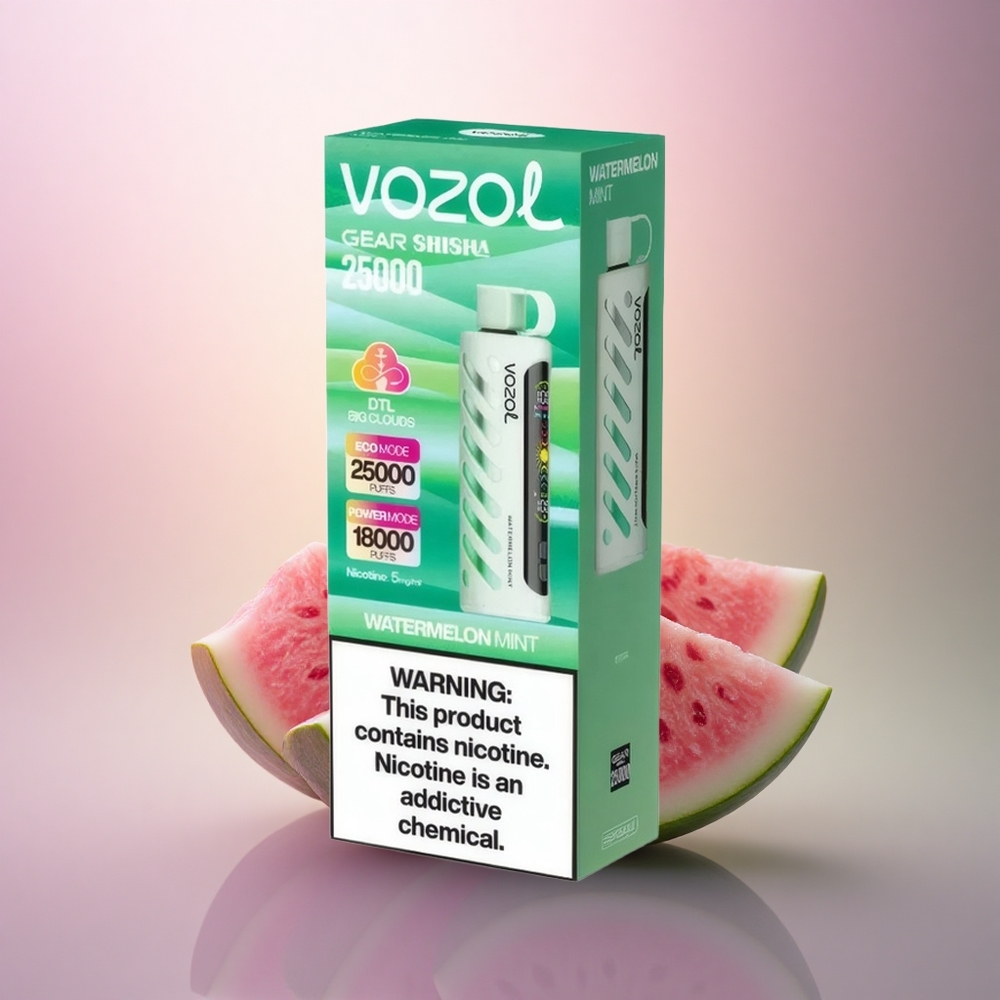 VOZOL Gear Shisha 25000 Puffs Sandía Menta con 5mg/ml de Nicotina y 1000mAh