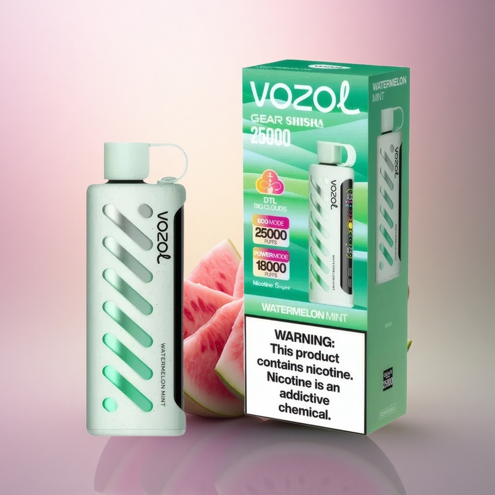VOZOL Gear Shisha 25000 Puffs Sandía Menta con 5mg/ml de Nicotina y 1000mAh